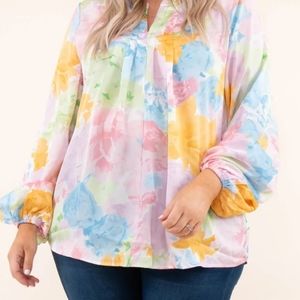 NEW Chic Soul long sleeved floral top